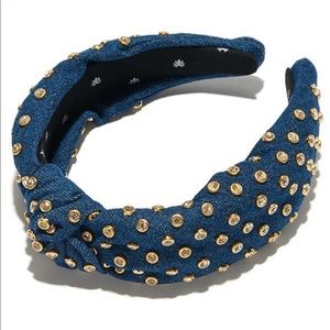 Lele Sadoughi denim crystal headband - never worn!